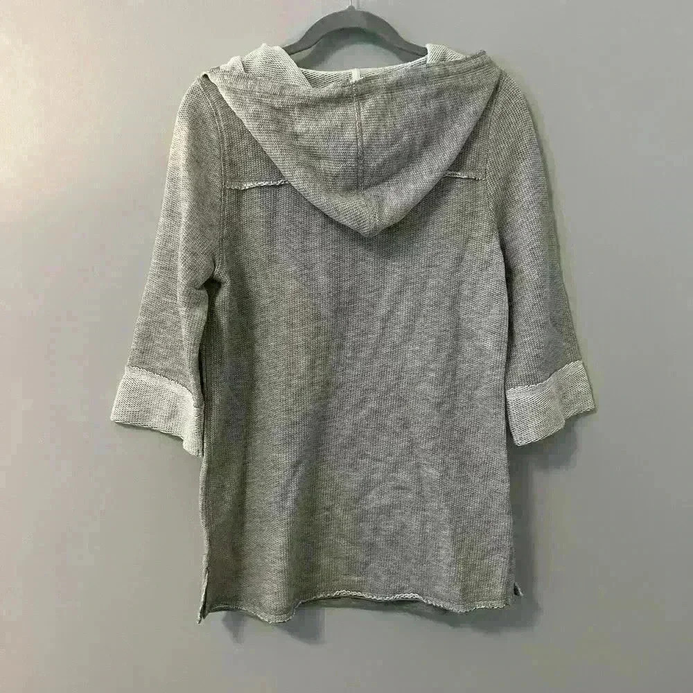 NEW Soft Surroundings Just Beachy Pullover Light Gray - Picture 4 of 4